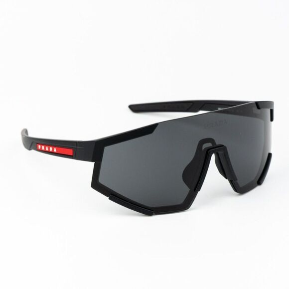 NEW Prada Linea Rossa PS04WS DG006F Black Rubber Dark Grey Single Lens Unisex - Picture 1 of 11